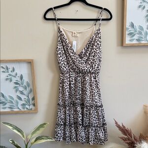 Peach Love California Leopard Print Mini Dress